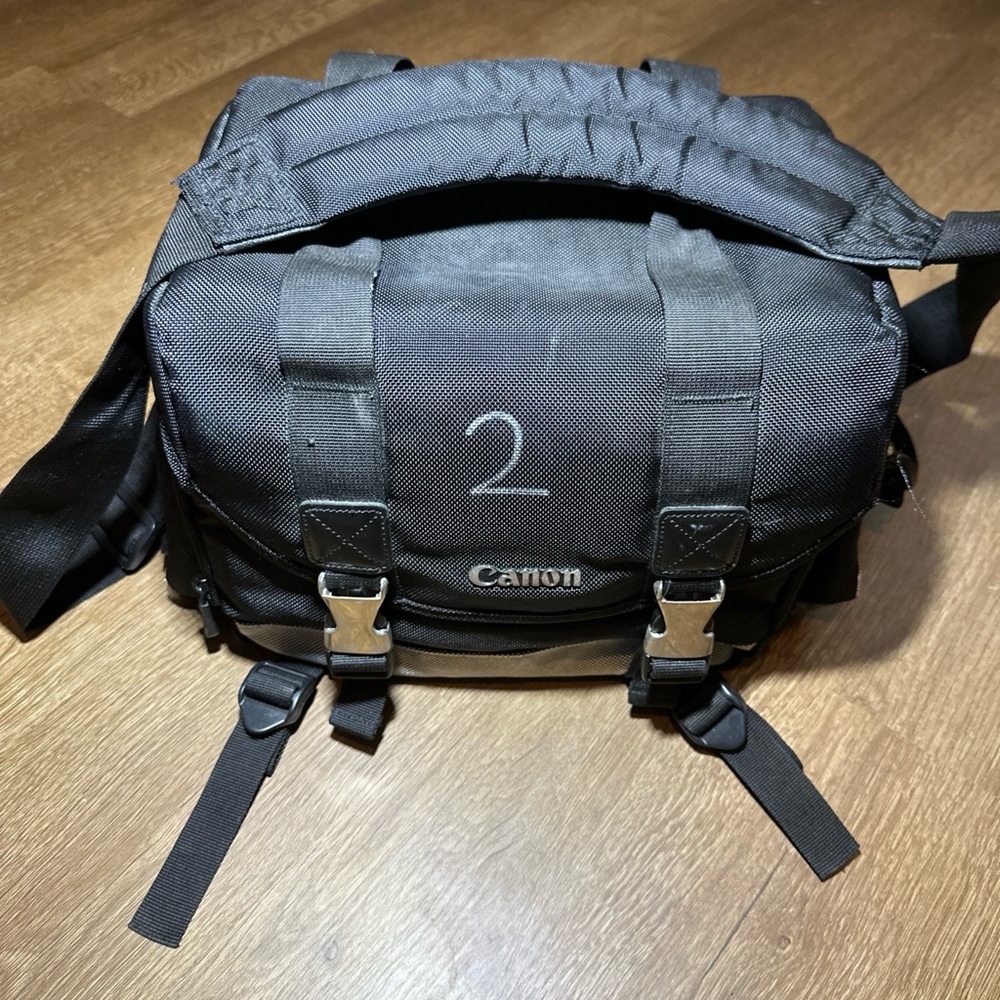 Canon Deluxe‎ Padded Large Camera Gadget Shoulder Bag Case DSLR EOS Lense E6 EUC
